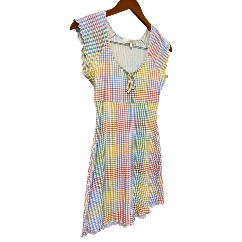 LoveShackFancy Pastel Rainbow Gingham Mini Dress - Picture 13 of 16